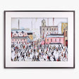 LS Lowry Going To Work 1959 Framed Print & Mount - 62.3 x 80.2cm - Kazoop 