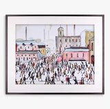 LS Lowry Going To Work 1959 Framed Print & Mount - 62.3 x 80.2cm - Kazoop 