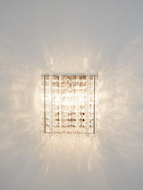 John Lewis Dazzle Dimmable Crystal Mirrored Wall Light Clear H21.6xW18xD11cm
