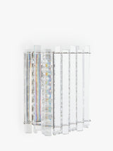 John Lewis Dazzle Dimmable Crystal Mirrored Wall Light Clear H21.6xW18xD11cm