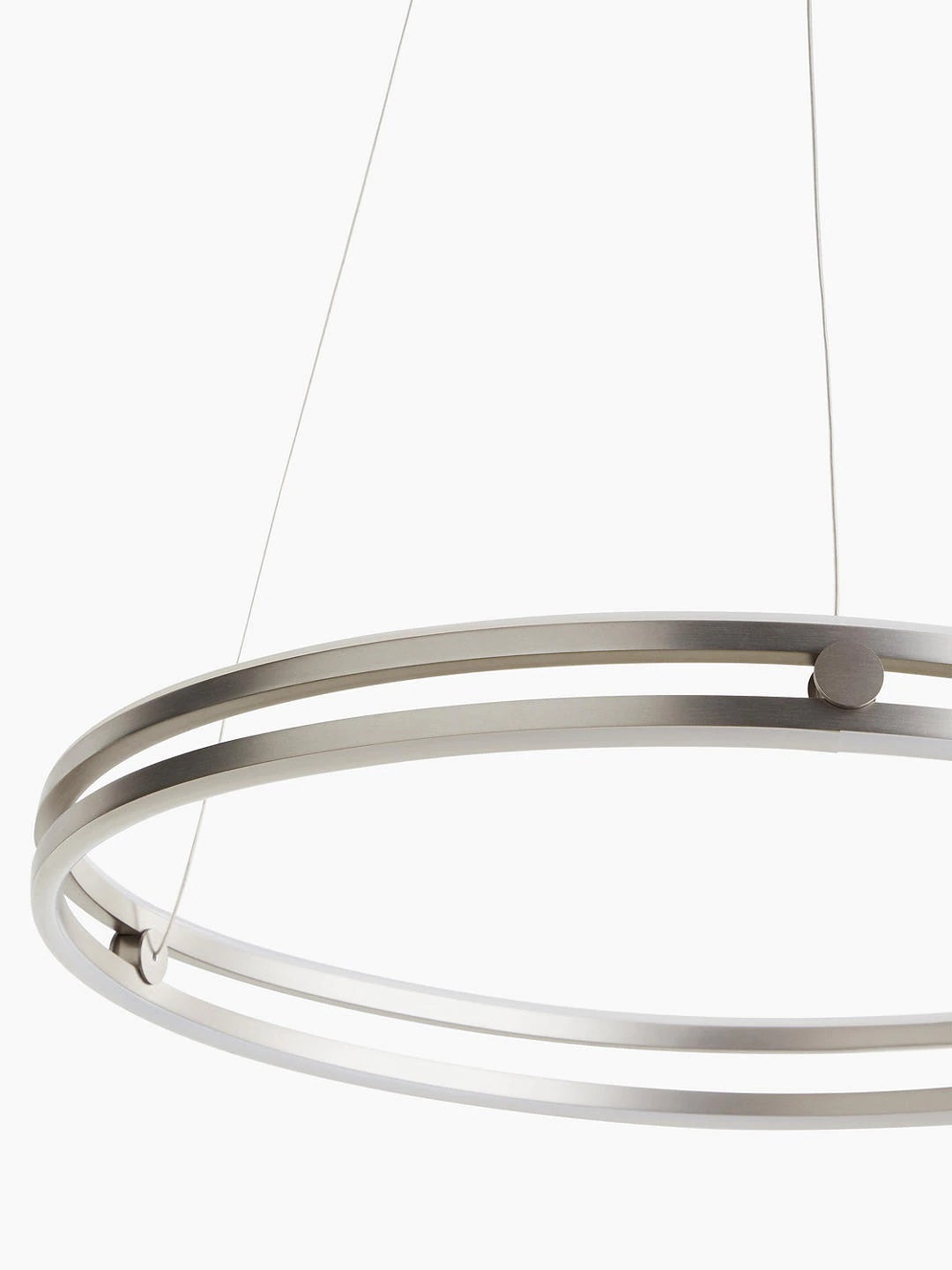 John Lewis No.209 LED Double Hoop Dimmable Ceiling Light - Matt Nickel