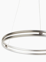 John Lewis No.209 LED Double Hoop Dimmable Ceiling Light - Matt Nickel