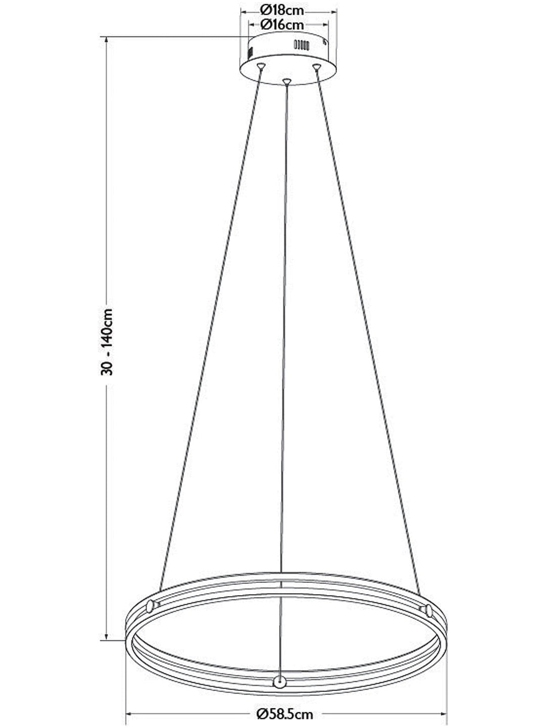 John Lewis No.209 LED Double Hoop Dimmable Ceiling Light - Matt Nickel