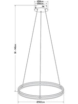 John Lewis No.209 LED Double Hoop Dimmable Ceiling Light - Matt Nickel
