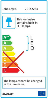 John Lewis No.209 LED Double Hoop Dimmable Ceiling Light - Matt Nickel
