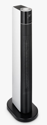 John Lewis Tall Tower Fan Heater with 3 Heat Settings - Black/White