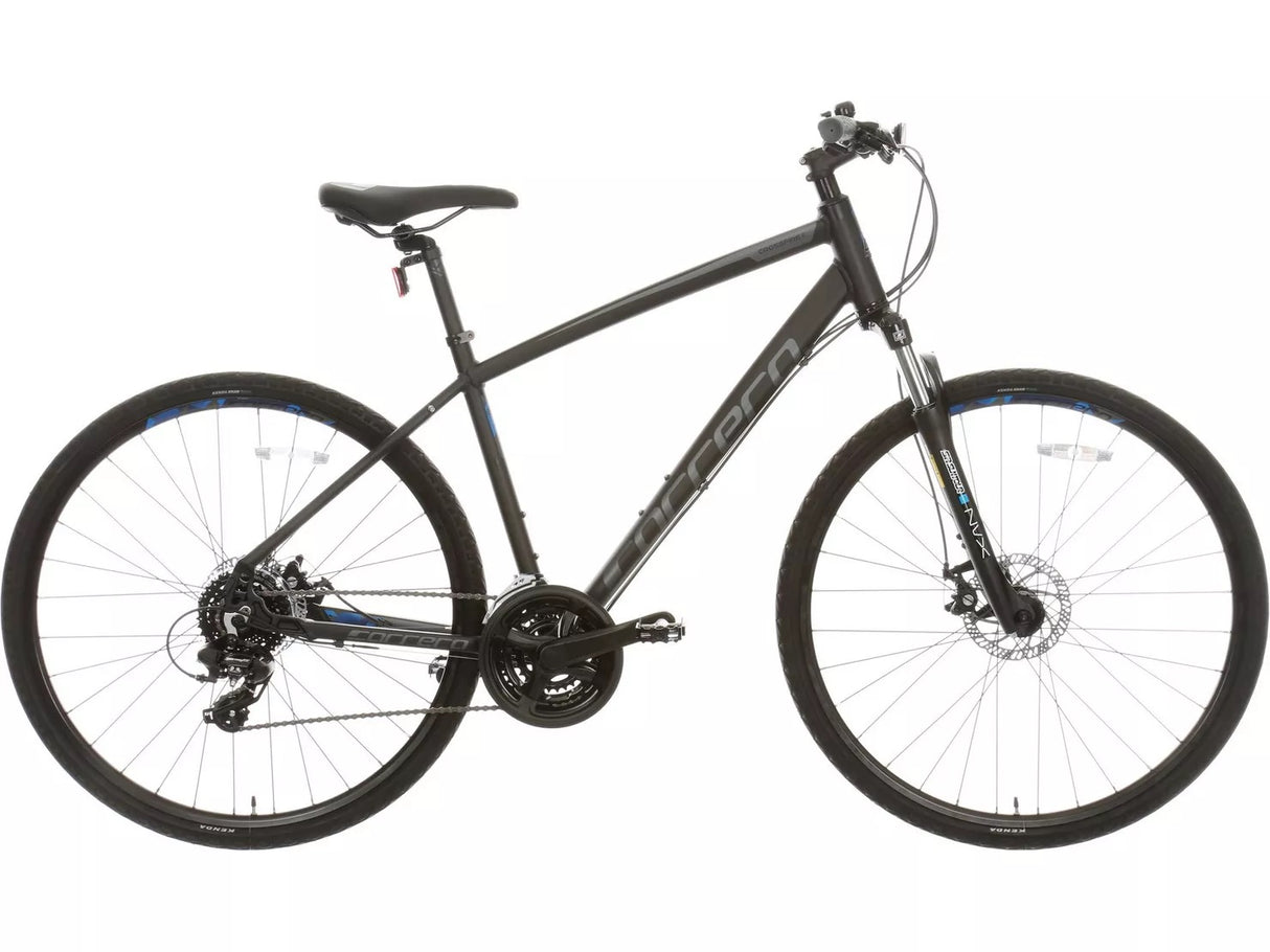 Carrera Crossfire 2 Men's 8-Speed 700c Wheel Hybrid Bike - Black Small 17''