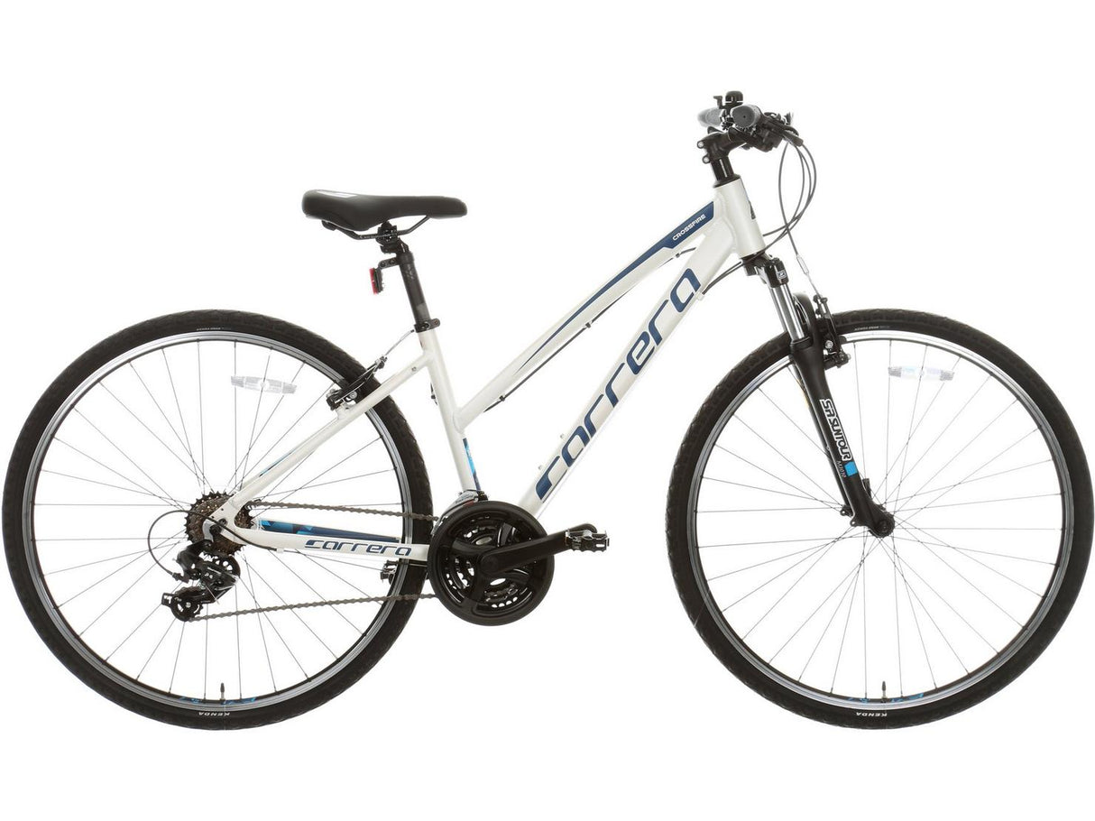 Carrera Crossfire 1 Womens 21-Speed Alloy Hybrid Bike Large 20'' Frame White