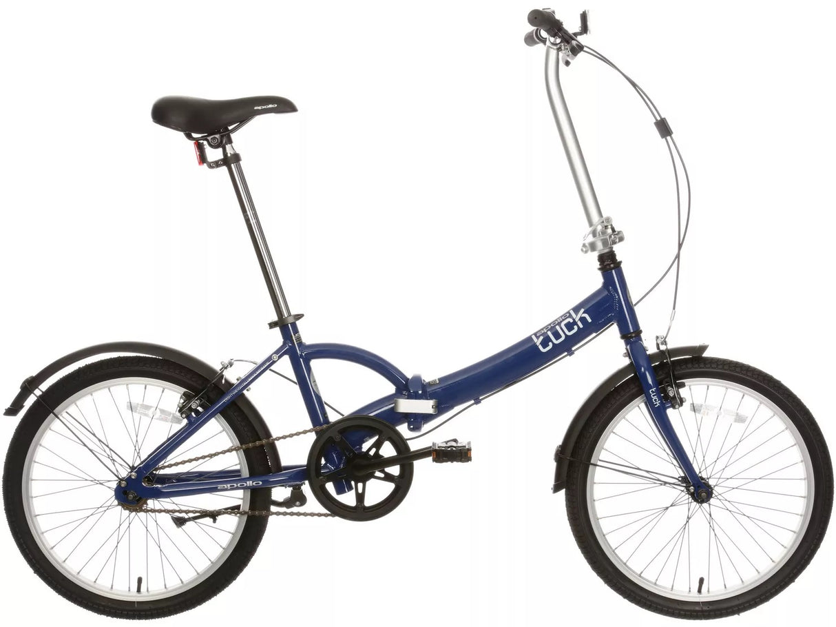 Apollo Tuck Single Speed 20'' Wheel One-Size Lightweight Folding Bike - Blue A