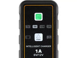 Halfords Smart Motorcycle Bike 6/12V 1A Intelligent Battery Charger - Black - Kazoop 