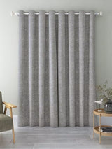 John Lewis Boucle Blackout/Thermal Eyelet Curtains 228 x 228cm - Storm Grey