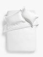 John Lewis 600 Thread Count Cotton Stitch Trim White Duvet Cover - King Size - Kazoop 