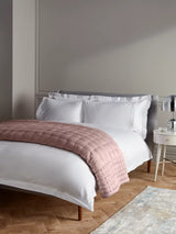John Lewis 600 Thread Count Cotton Stitch Trim White Duvet Cover - King Size - Kazoop 