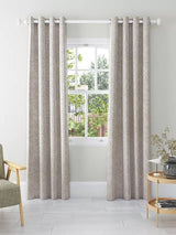John Lewis Jouvene Weave Blackout Lined Eyelet Curtains 228 x 137cm -Natural - Kazoop 