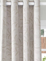 John Lewis Jouvene Weave Blackout Lined Eyelet Curtains 228 x 137cm -Natural - Kazoop 
