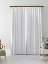 John Lewis Textured Weave Polyester Pair Blackout W167 x Drop 274cm - White - Kazoop 