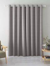 John Lewis Blackout/Thermal Lined Eyelet Curtains 228 x 182cm - Pale Grey - Kazoop 