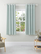 John Lewis Polyester Thermal Eyelet Curtains W228 x Drop 182cm - Duck Egg - Kazoop 
