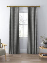John Lewis Herringbone Lined Pencil Pleat Curtains 228 x 228cm - Slate Grey
