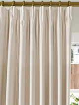 John Lewis Herringbone Lined Pencil Pleat Curtains 167 x 137cm - Marshmallow