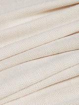 John Lewis Herringbone Lined Pencil Pleat Curtains 167 x 137cm - Marshmallow