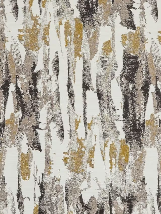 Harlequin Takara Pair Lined Eyelet Curtains 228 x 228cm - Mustard/Charcoal