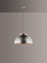 John Lewis Baldwin XL Industrial Pendant Ceiling Light - Pewter/Copper