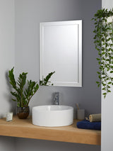 John Lewis Duo Wall Mounted Rectangle Bathroom Mirror - Medium 70 x 50cm