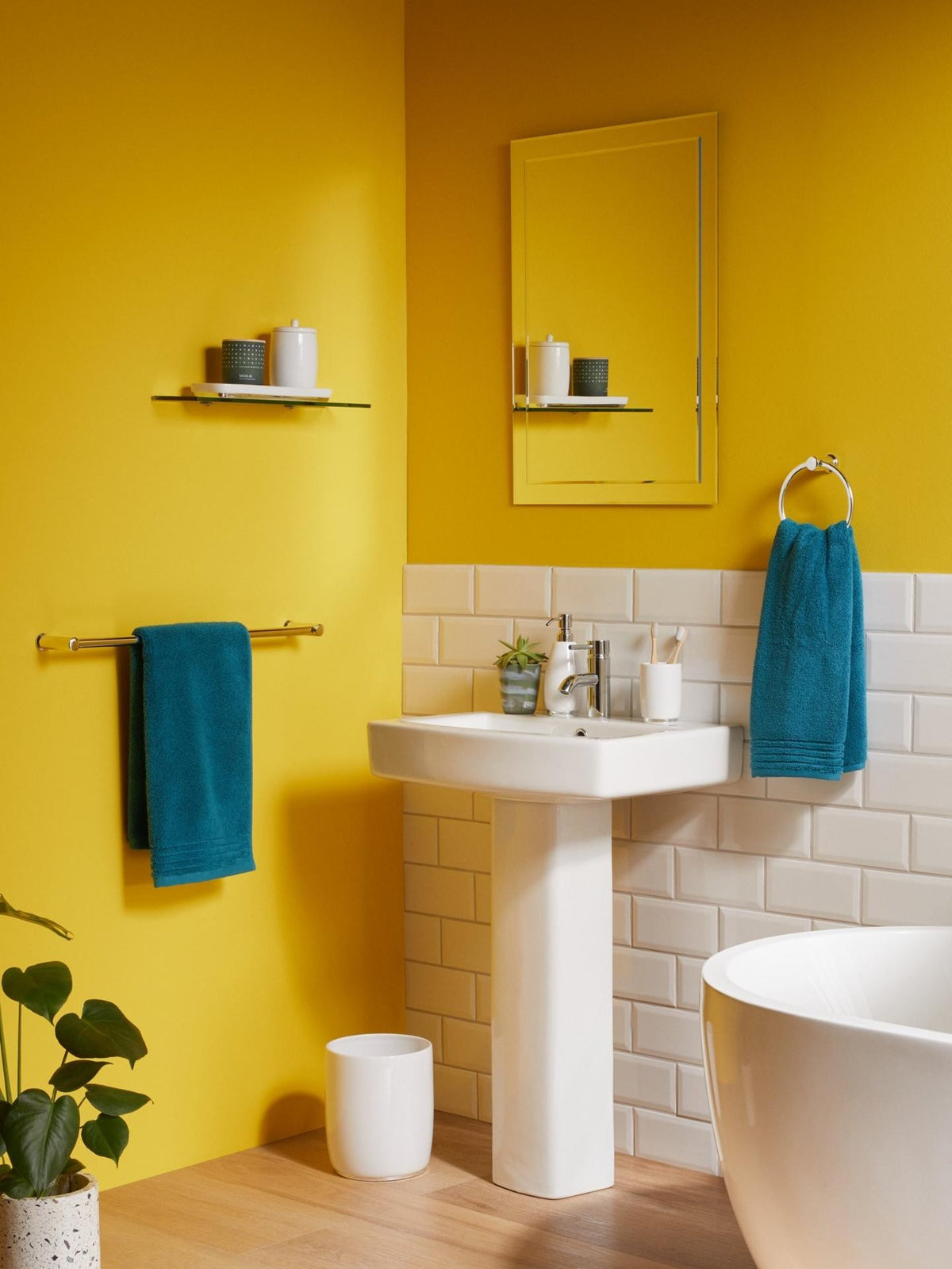 John Lewis Duo Wall Mounted Rectangle Bathroom Mirror - Medium 70 x 50cm
