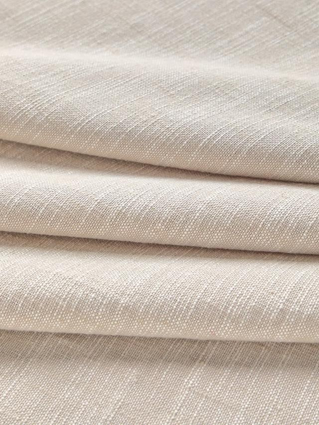 John Lewis Cotton Slub Lined Pencil Pleat Curtains W167 x Drop 228cm Putty