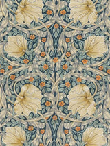 Morris & Co. Pimpernel Pair Thermal Lined Eyelet Curtains 228 x 137cm - Teal - Kazoop 