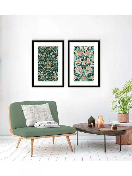 John Lewis Chariklia Zarris 'Verdant Tapestry' Framed Print & Mount Set of 2