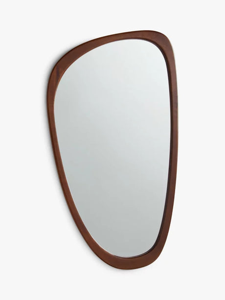 John Lewis Asymmetrical Shaped Wood Frame Wall Mirror 115 x 65cm - Natural - Kazoop 
