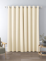 NEW John Lewis Textured Weave Blackout Lined Eyelet Curtains W228 x 274cm Cream