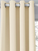 John Lewis Textured Blackout/Thermal Lined Eyelet Curtains 228x182cm - Cream