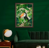John Lewis Andrea Haase Jungle Toucan Framed Print 77 x 57cm - Green/Multi