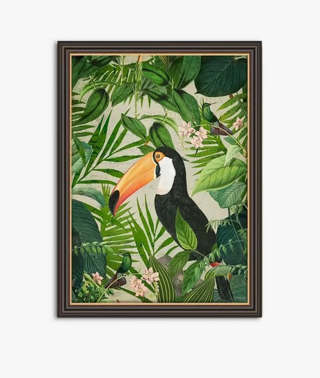 John Lewis Andrea Haase Jungle Toucan Framed Print 77 x 57cm - Green/Multi