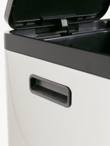 John Lewis 2 Section 60L Recycling Pedal Bin with Handles - Stainless Steel