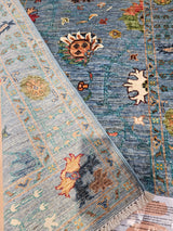 Gooch Oriental Sultani Hand Woven Wool Rug - Blue - X-Small 79 x 125cm