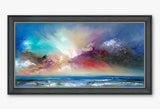 John Lewis Anna Schofield 'Blue Delight' Framed Print 73 x123cm - Blue/Multi