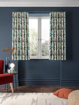 Harlequin Melora Pair Lined Pencil Pleat Curtains W167 x D137cm - Teal/Pink