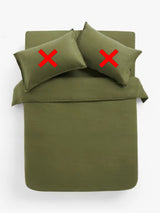 John Lewis Comfy & Relaxed Washed Linen Super King Duvet Cover Avocado Green