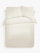 John Lewis 400 Thread Count Cotton Super King Duvet Cover - Natural Cream