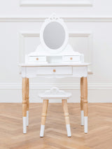 Le Toy Van Vanity Kids 3-6 Years Dressing Table & Stool - White/Natural
