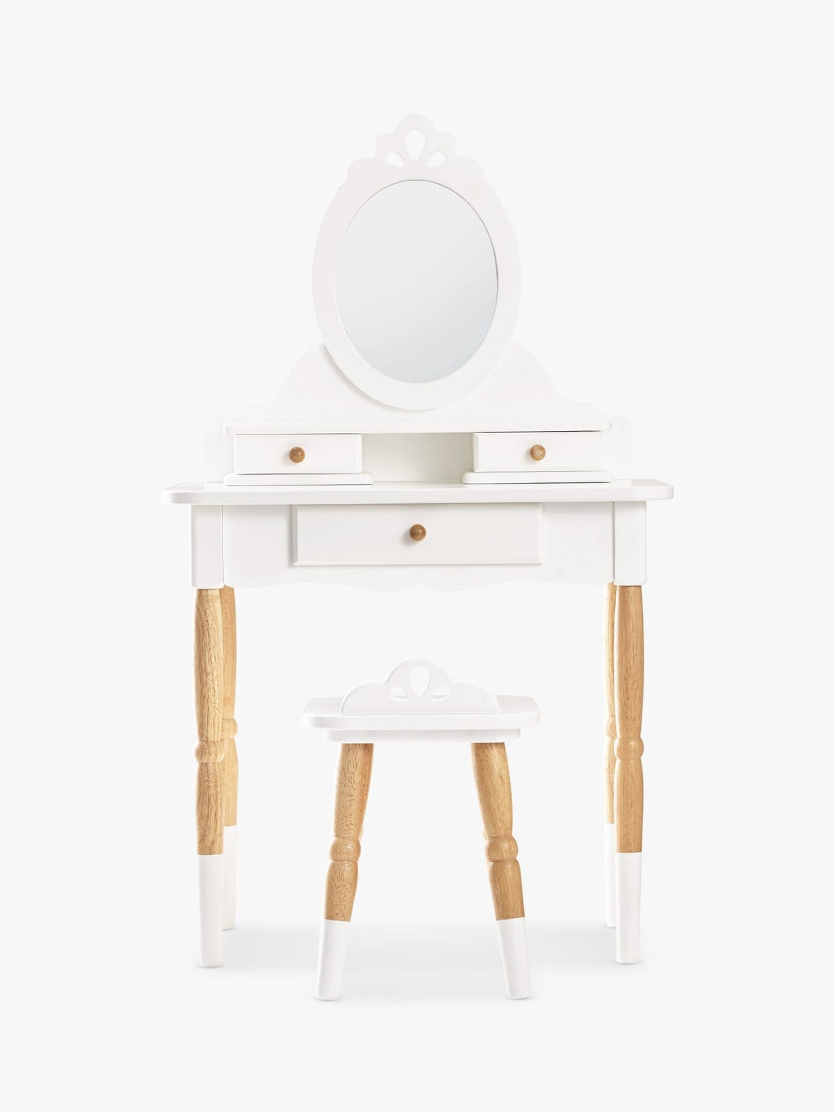 Le Toy Van Vanity Kids 3-6 Years Dressing Table & Stool - White/Natural