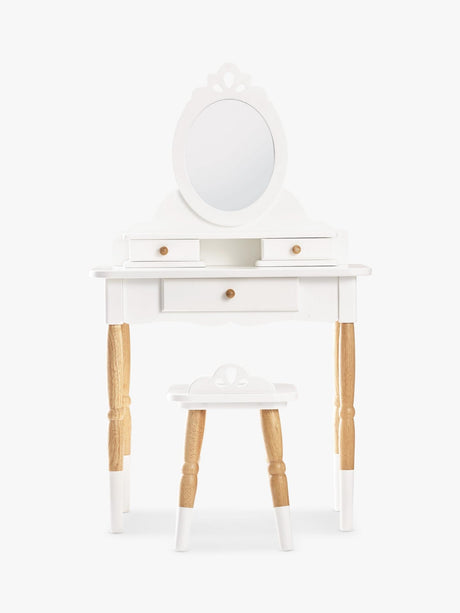 Le Toy Van Vanity Kids 3-6 Years Dressing Table & Stool - White/Natural