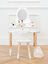 Le Toy Van Vanity Kids 3-6 Years Dressing Table & Stool - White/Natural