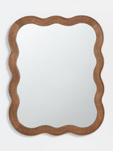 John Lewis Wiggle Wood Frame Decorative Wall Mirror 75 x 60cm - Walnut