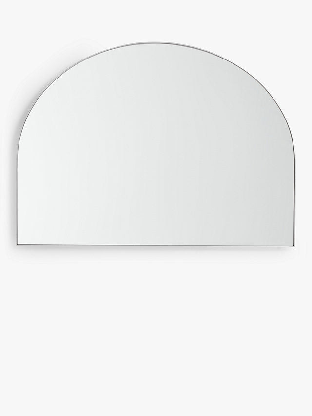 John Lewis Scandi Metal Overmantle Mirror 76 x 102cm - Silver