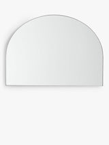 John Lewis Scandi Metal Overmantle Mirror 76 x 102cm - Silver - Kazoop 